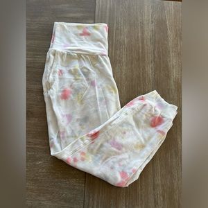 Maternity Rollover-Waist Tie-Dye Jogger Sweatpants